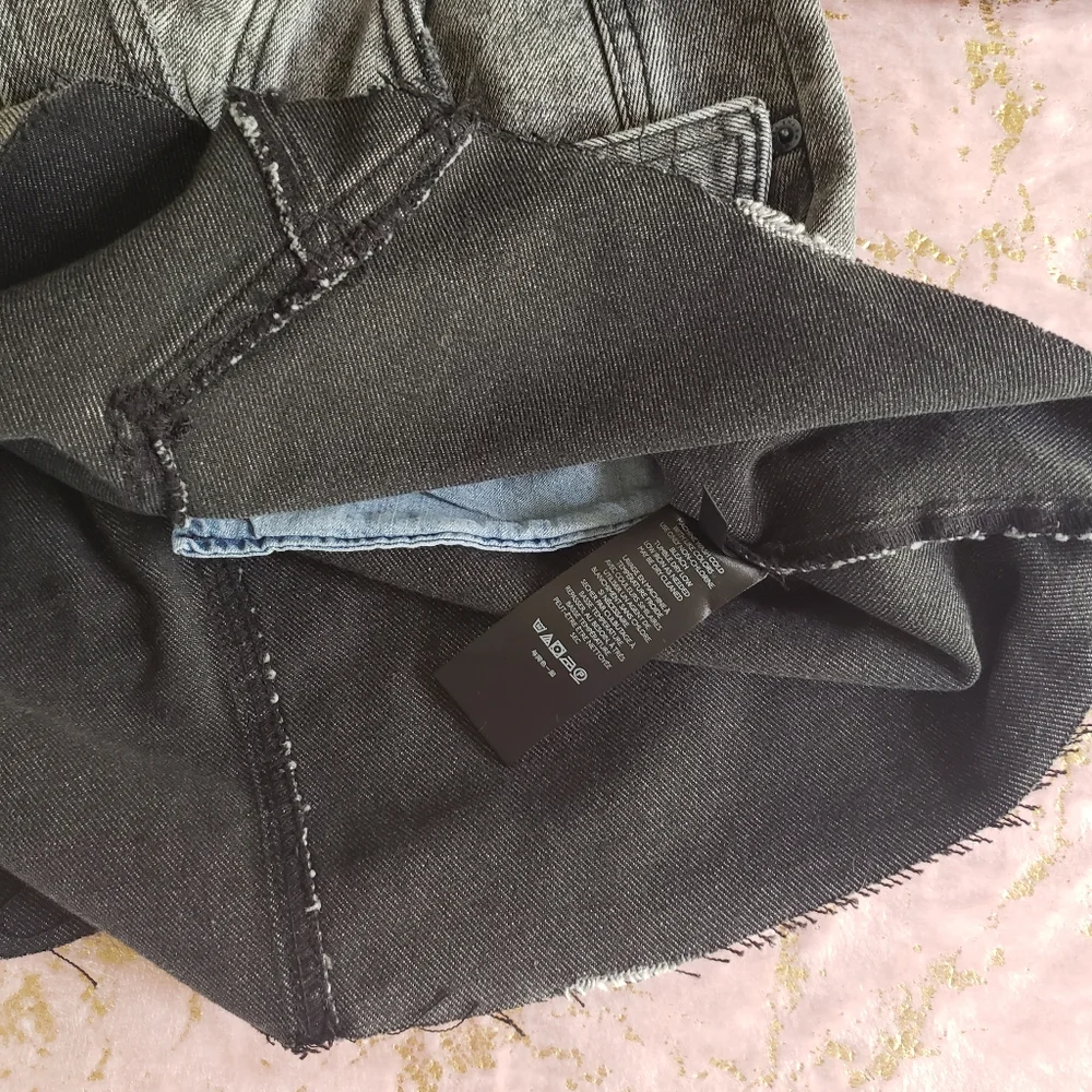 Free People Black Washed Denim Skirt - Picture 14 of 16